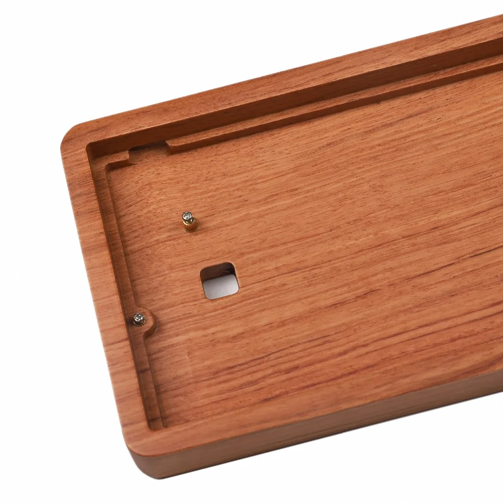 descanso de pulso de madeira maciça qmk via placa para mini teclado compatível com poker faceu