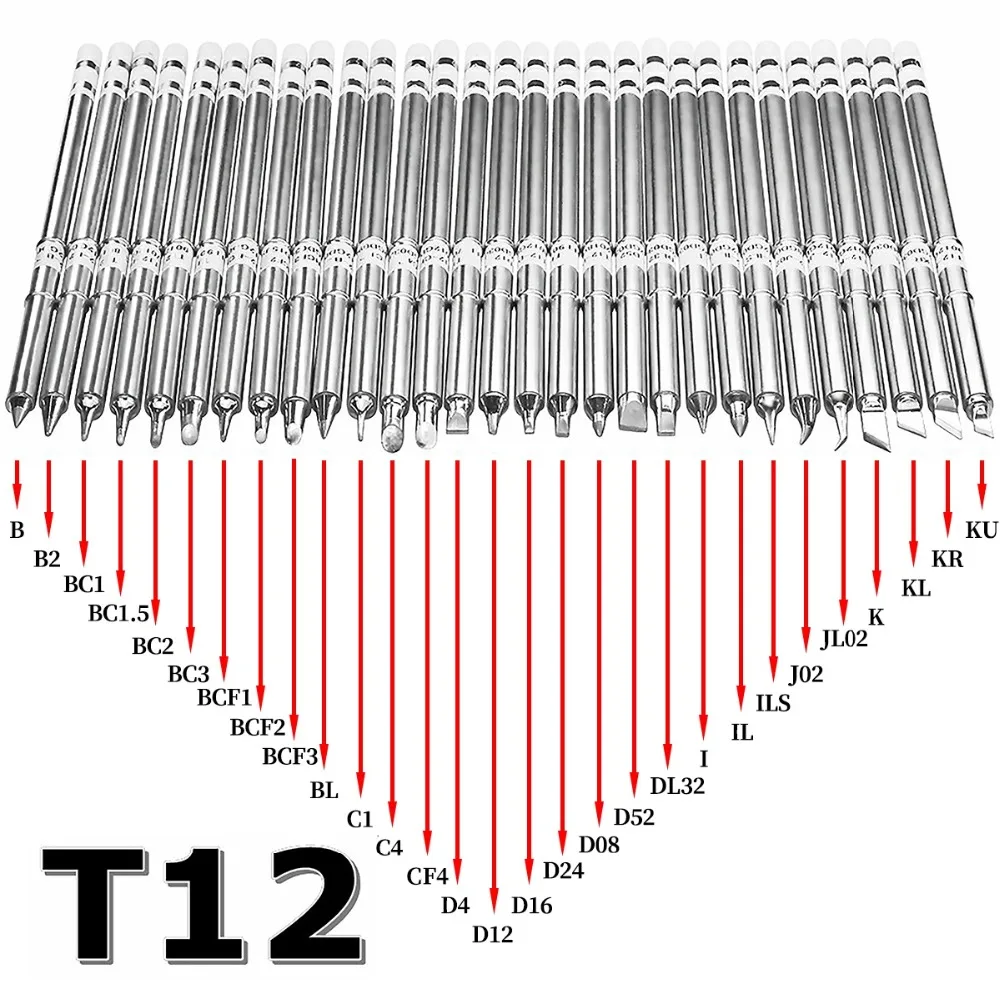 

T12 Series Soldering Iron Tips For HANDIF Factory T12 Handle LED Vibration Switch Temperature Controller FX951 FX-952 Set
