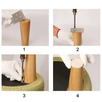

4pcs Bed Riser Furniture Legs Solid Wood Cone Angled For Cabinet Replacement Parts Nordic Style Chair Stool Tapered Sofa Table