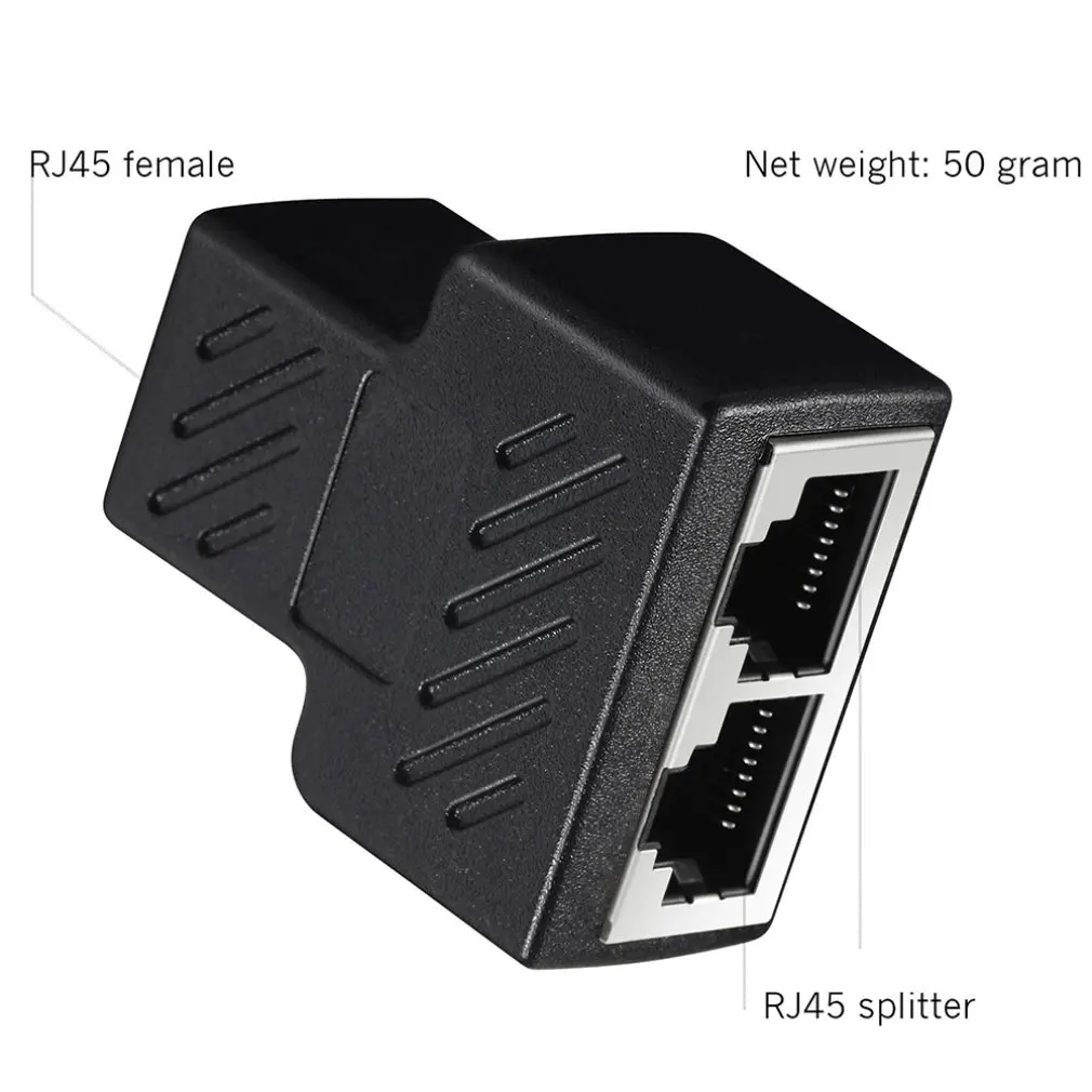 Маленький размер Портативный 7 RJ45 8P8C штекер к двойной RJ45 Сплиттер сетевой Ethernet Патч-корд адаптер конвертер