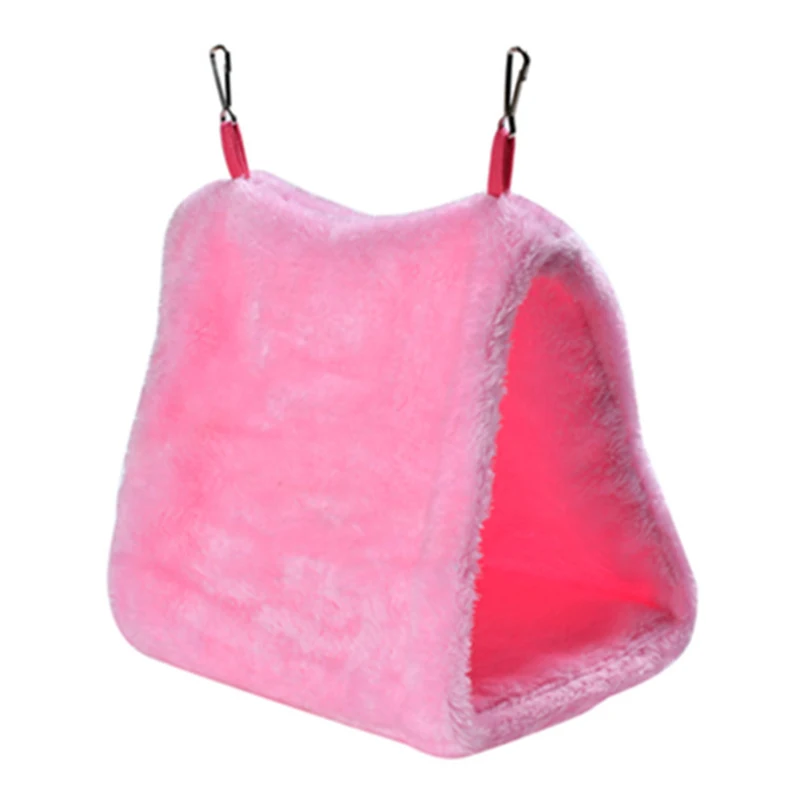 Pet Bird Nest Hammock Hanging Cave Cage Plush Snuggle Happy Hut Tent Bed