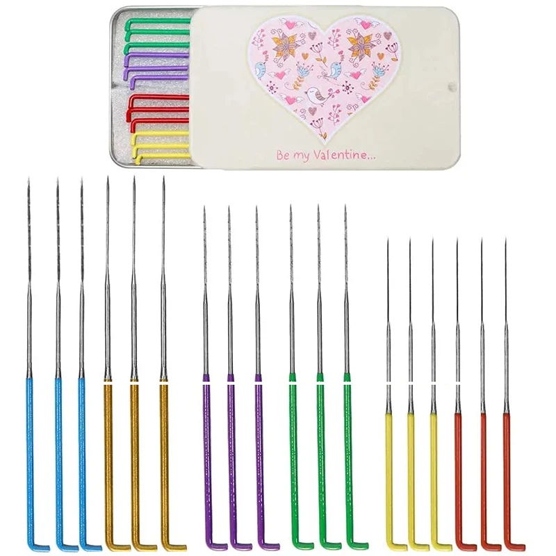 Imzay 35 Pcs Felting Needles Kit Wool Felt Kit Felting Pocked Needles Set  Colorful Wool Felting Supplies with Needle Bottle