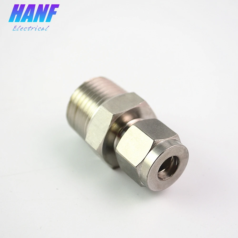 1 шт. нержавеющая сталь SS304 BSP 1/2 &quot наружная резьба 8 мм O.D Двойные наконечники