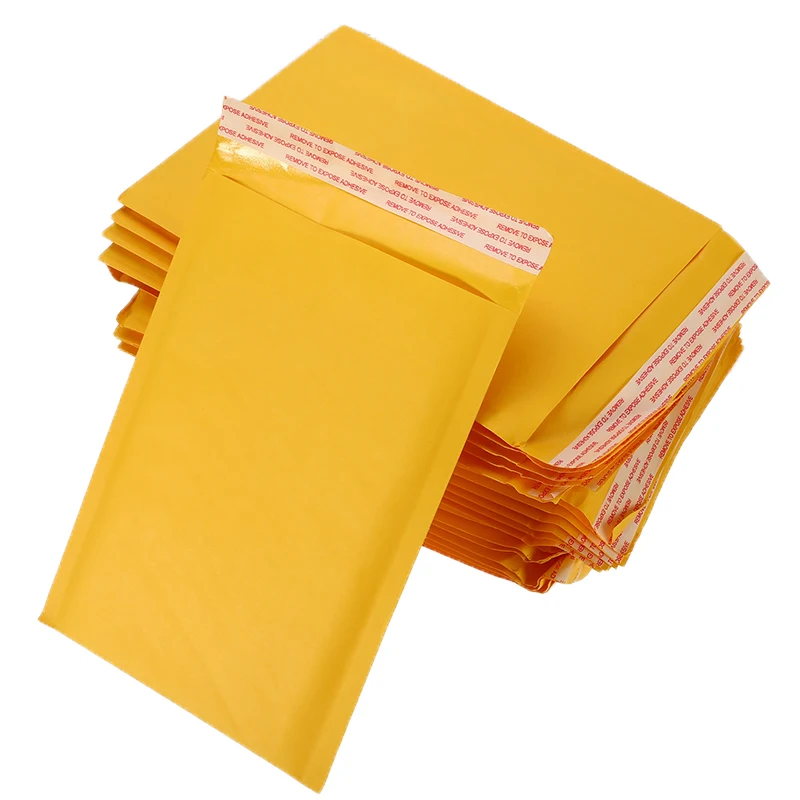50 шт./лот, утолщенная крафт-бумага, Пузырьковые конверты, сумки для почтовых отправлений, мягкий конверт для доставки, пузырьковый почтовый пакет, деловые поставки