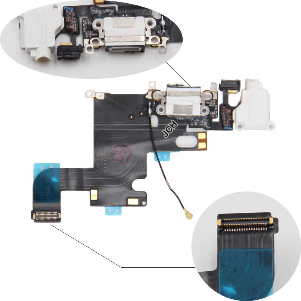 1 шт. usb порт для зарядки док-станция разъем гибкий кабель+ микрофон+ разъем для наушников аудио разъем запасная часть для iphone 6 Зарядка Flex