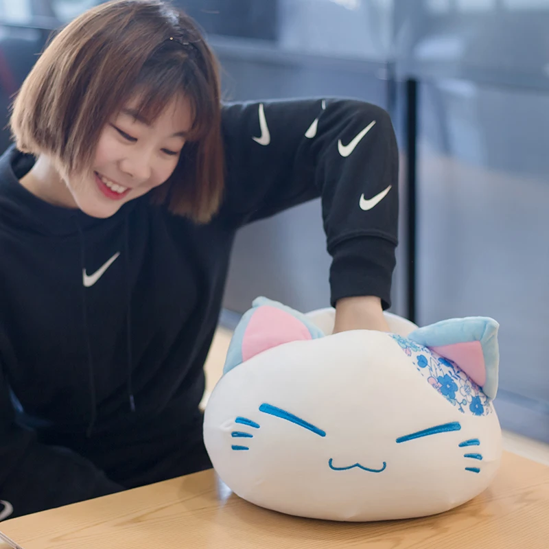 1 шт., 40 см, милая подушка для кошки, плюшевые игрушки, Kawaii, животные, кошка, Подушка для сна, мягкие куклы для детей, подарок на день рождения
