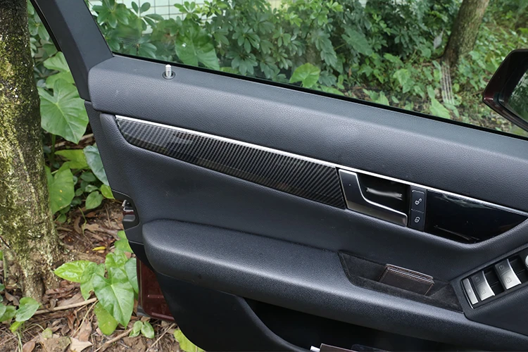 Car Interior Door Decoration Panel Cover Trim For Mercedes Benz C Class W204 C180 C200 2009- Car Accessories