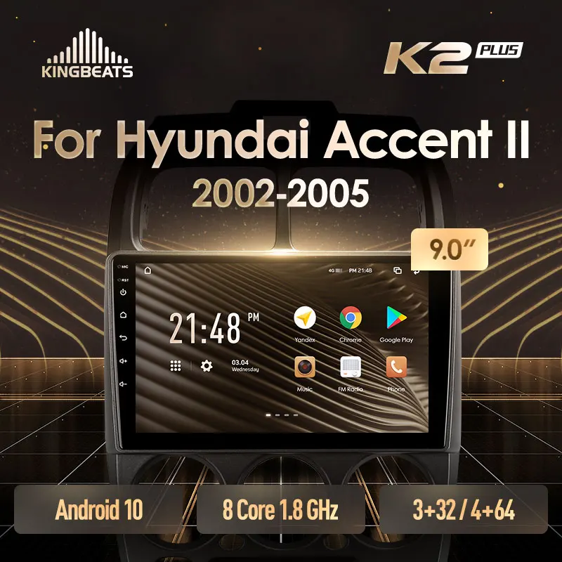 KingBeats штатное головное устройство For Hyundai Accent II 2 LC2 2002 - 2005 GPS Android автомагнитола на