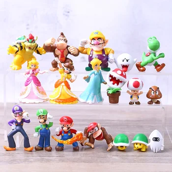 

Super Mario Bros PVC Figures Toys Yoshi Peach Princess Luigi Shy Guy Odyssey Donkey Kong PVC figure Toy set