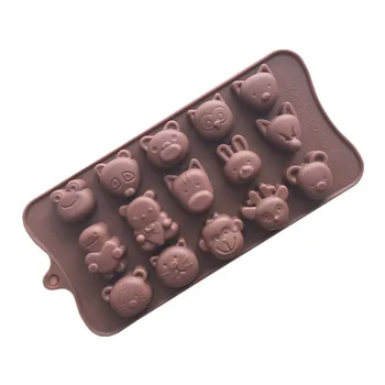 

Sugar Fort Baking Mold 15 Animal Chocolate Mold Silicone Jelly Pudding Handmade Soap Mold