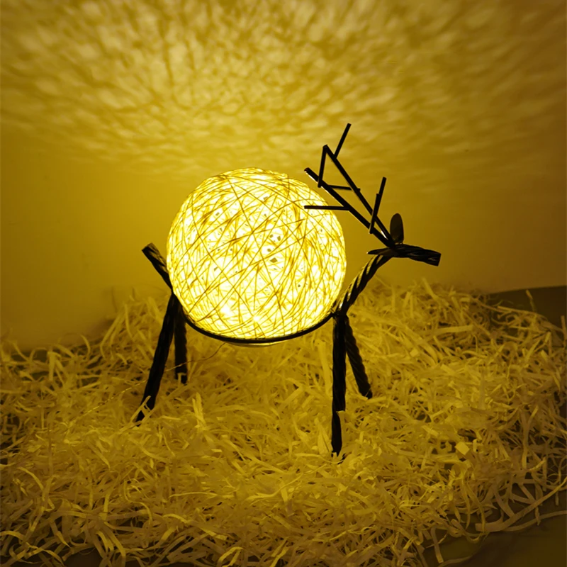 Lâmpada de Mesa Iluminação da Mesa Aniversário da Criança Luz da Noite Criativo Projeção Estrelada Unicórnio Sono Lua Cabeceira Presente Brinquedo Luminoso Elk 7 da noite lua lâmpada de mesa cabeceira
