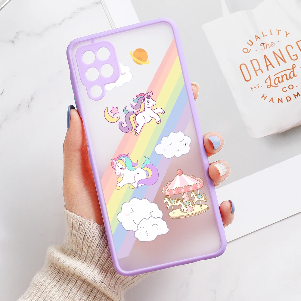 A52 Case For Samsung A32 Cases Luxury Hard Matte Funda Samsung S21 Ultra S20 FE Plus A72 A12 A21S A 32 52 Lens Protection Covers