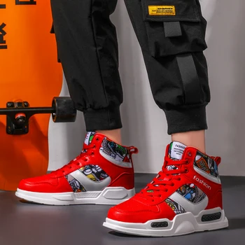 

Graffito Casual Shoes Men Women High-top Sports Cushioning Hombre Athletic Mens Shoes Comfortable Black Sneakers Trainers