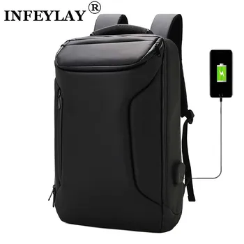 

High-quality Business Backpack Fit 17inch USB Recharging Laptop Backpack Anti Theft Men travel bag Backpack Teenage Male Mochila