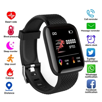 

116 PLUS Sport Fitness Pedometer Color Screen Smart Bracelet Wristband Walk Step Counters Smart Band Men Women D13 Sport Watches