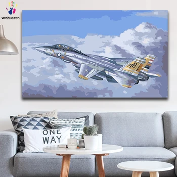 

DIY colorings pictures by numbers with colors Military decoration Aircraft tank picture drawing painting by numbers framed Home