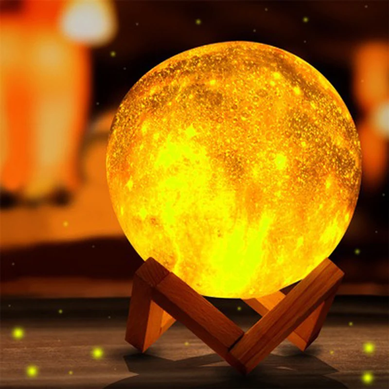 Remote Control 16/3 Colors 3D Moon Lamp LED Night Light Luminaria Lua Starry Sky Galaxy Light for Children Christmas Home Decor