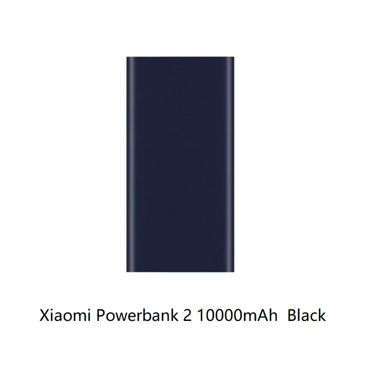 10000 мА/ч, Xiao mi power Bank, 2, быстрая зарядка, внешний аккумулятор, двойной USB, портативный, Alu mi nium, быстрая зарядка, mi power, внешний аккумулятор - Цвет: Black