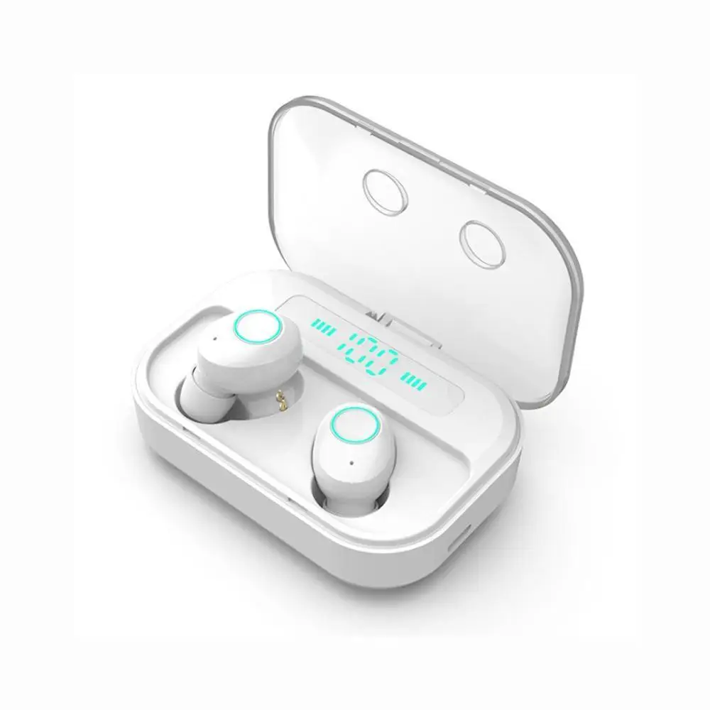 M7 TWS Bluetooth 5,0 наушники стерео беспроводные Earbus Мини HIFI Звук спортивные наушники Handsfree Игровые наушники с микрофоном - Цвет: Белый