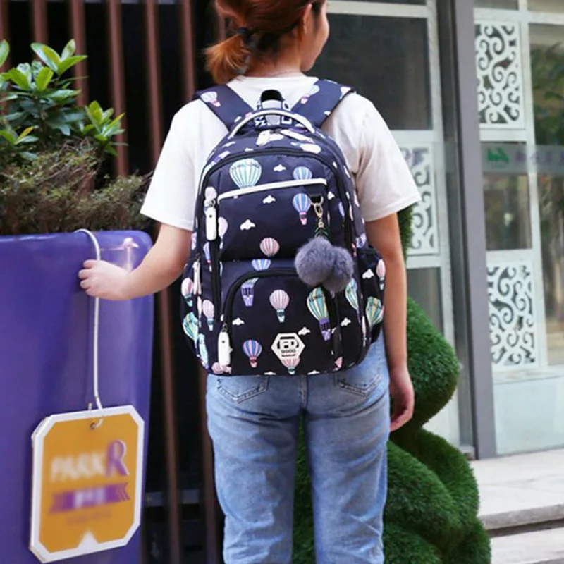 WENYUJH, детские школьные рюкзаки в Корейском стиле, школьные сумки для девочек, Большой Вместительный рюкзак с цветочным принтом, сумка для детей, Mochila