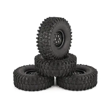 

4Pcs 1.9 Inch 120mm Rubber Tires Tire with Metal Wheel Rim Set for 1/10 Traxxas TRX-4 SCX10 RC4 D90 RC Crawler Car Parts