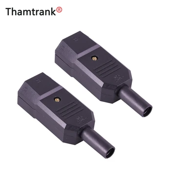 

1pc 220V AC power plug terminal 3pin AC/DC plug power connector wire connector male to female 250V~10A
