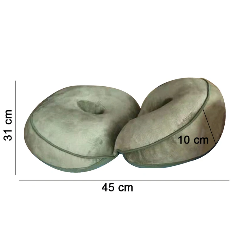6 цветов многофункциональная Двойная Подушка сиденья пены памяти бедра подъемник сидения Подушка идеальная Стыковая латексная подушка сиденья для женщин - Цвет: Green