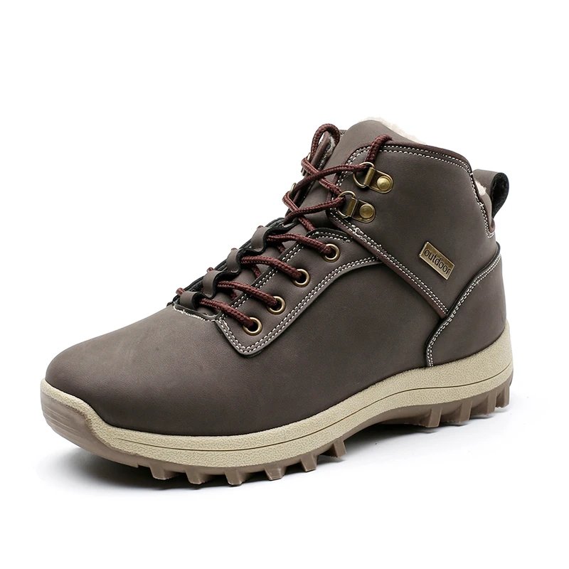 

High Top Men Winter Snow Boot Waterproof Ankle Sneakers For Men Plush Lining Inside Warm -30 Degree Winter Men Shoes