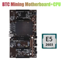 H61 X79 BTC Mining Motherboard with E5 2603 CPU 5X PCI-E 8X LGA 2011 DDR3 Support 3060 3080 Graphics Card for BTC Miner