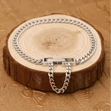 Стиль S925 чистое серебро модный тренд Ретро ювелирные изделия тайский серебряный простой браслет для мужчин и женщин влюбленных