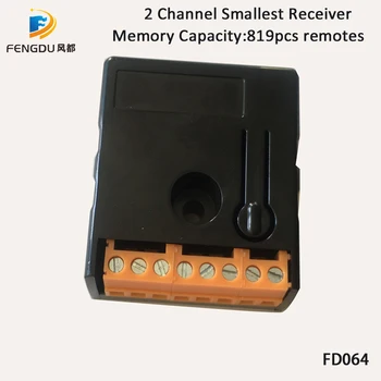 

2019 Newest Smallest Universal Wireless 2 Channel Garage Door Receier Doorhan Receiver 433mhz for 819pcs remotes