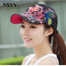 NXYY, бейсболки с цветочной бабочкой и вышивкой, женские шапки, модные повседневные женские регулируемые бейсболки, женские кепки, шапки для девочек