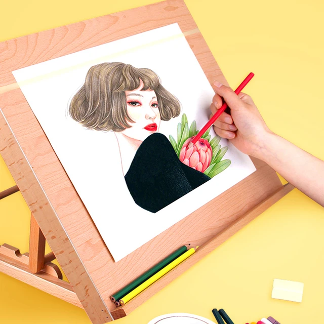 Wooden Drawing Board Artist Adjustable Easel  Wooden Drawing Board  Paintings - Easels - Aliexpress