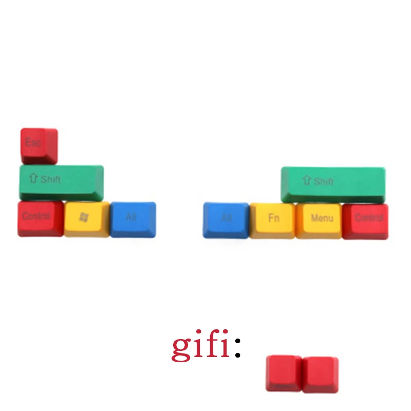 

RGBY Keycap For Cherry MX Keyboard Switch OEM Profile KeyCaps US Layout Keycaps Translucent Clear Key Caps