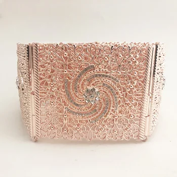 

Large Size European Women Flower Belt Moroccan Golden Hollow Flower Belt Ethnic Wedding Dress Fashion Caftan Jewelry