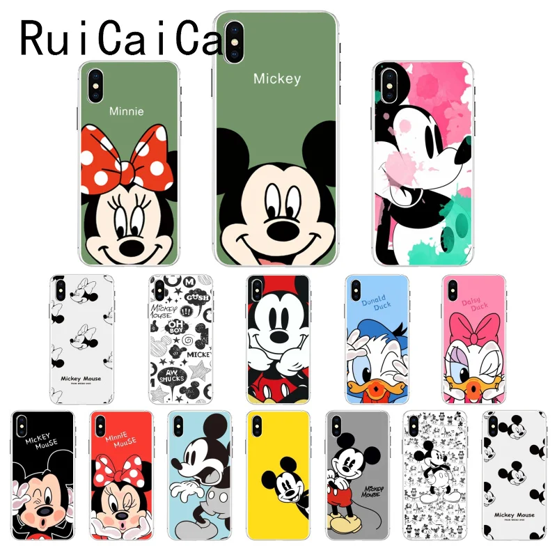 

Ruicaica Cartoon Mickey Minnie Pattern TPU Soft Phone Case Cover for iPhone 8 7 6 6S Plus 5 5S SE XR X XS MAX 10 Coque