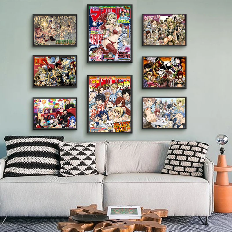 

Japanese Anime Fairy Tail Modular Artwork Canvas Painting Picture Modern Home Decor Wall Posters And Prints Living Bedroom Decor