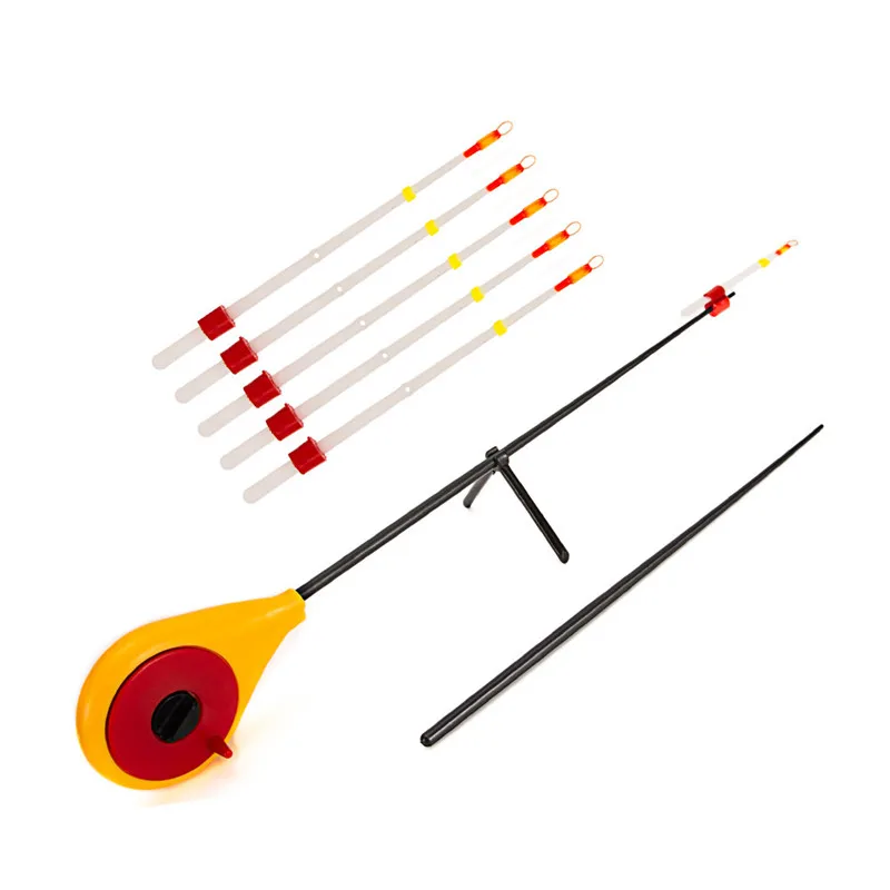 Мини-удочка для зимней подледной рыбалки из углеродного волокна, зимняя удочка для рыболовные принадлежности PESCA Pehce - Цвет: Бургундия