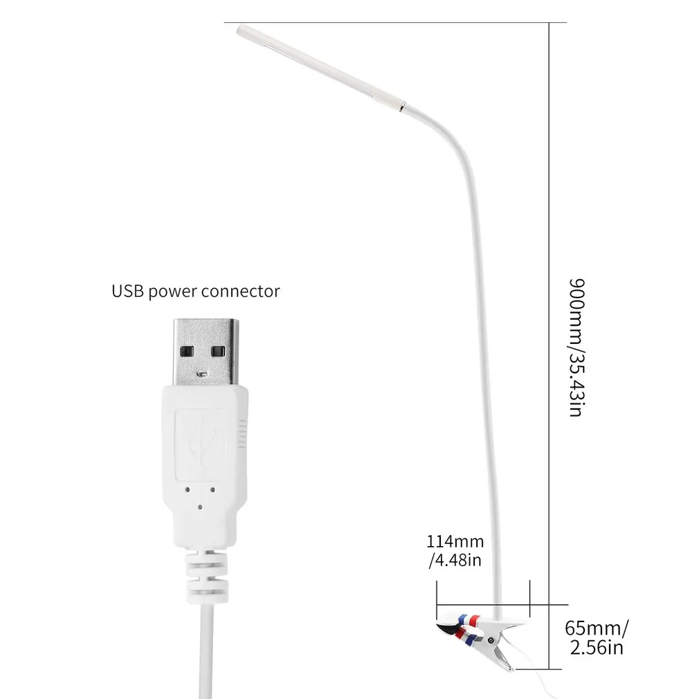 ICOCO светодиодный светильник с зажимом, настольная лампа, лампа для чтения с удлиненной гибкой шеей и сенсорной чувствительностью 4,5 Вт 4000-4500