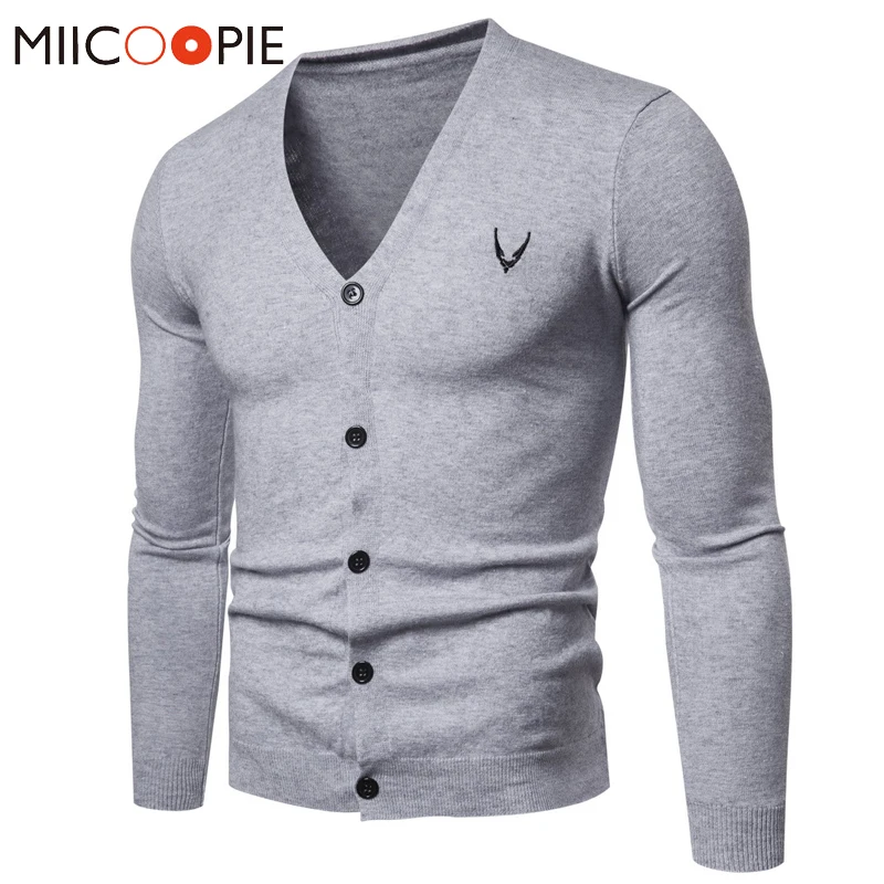 Кардиган мужской серый свитер мужская одежда в корейском стиле модная брендовая