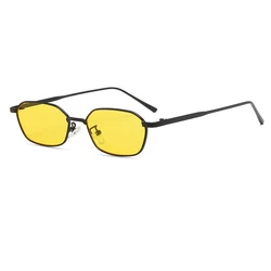 OEC CPO Unisex Steampunk Metal Frame Retro UV400 Sunglasses (C2Black - Yellow)