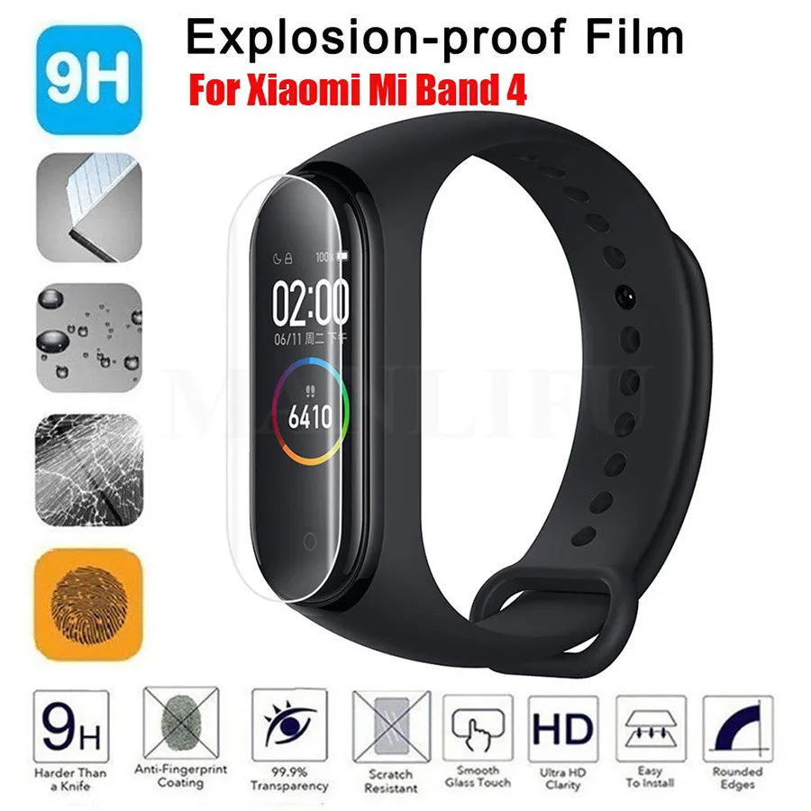 Оригинальная 2019 Новая защитная пленка 9D для Xiaomi Mi Band 5 4 Smart Miband защита экрана