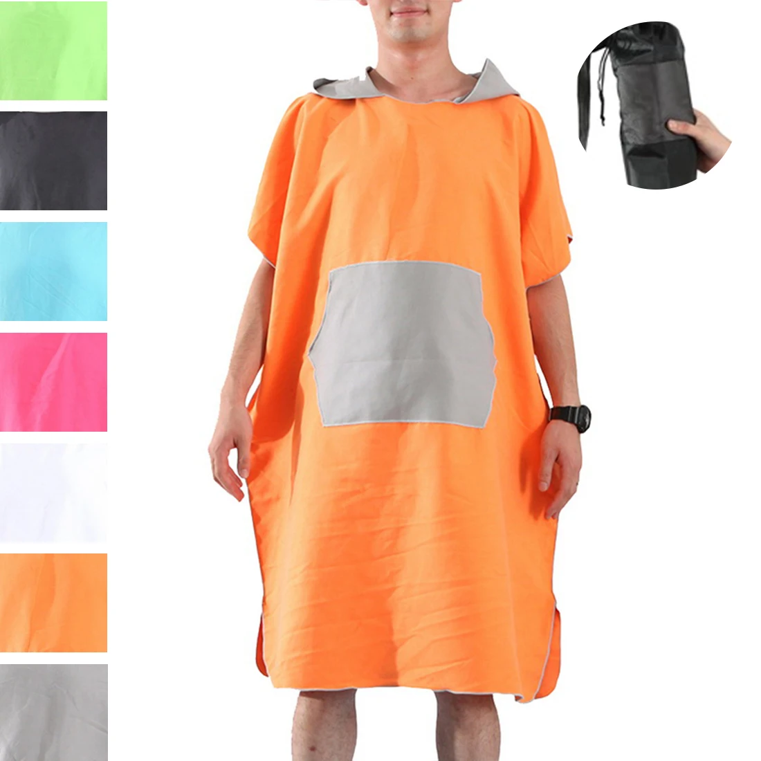 

MJARTORIA Adult Diving Suit Change Robes Poncho Hood Quick-drying Hooded Towel Quick-drying Absorbent Sweat-absorbent Swim Robe