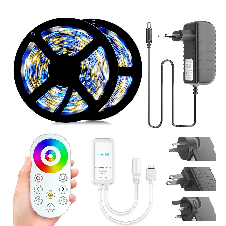 Smd 5050 цветных (Rgb) светодиодных лент Dc 12V Водонепроницаемый гибкий светодиодный