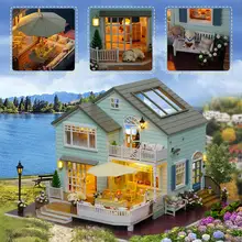 DIY Домик ручной сборки Деревянный Кукольный дом инновационный подарок на день рождения-город королевы