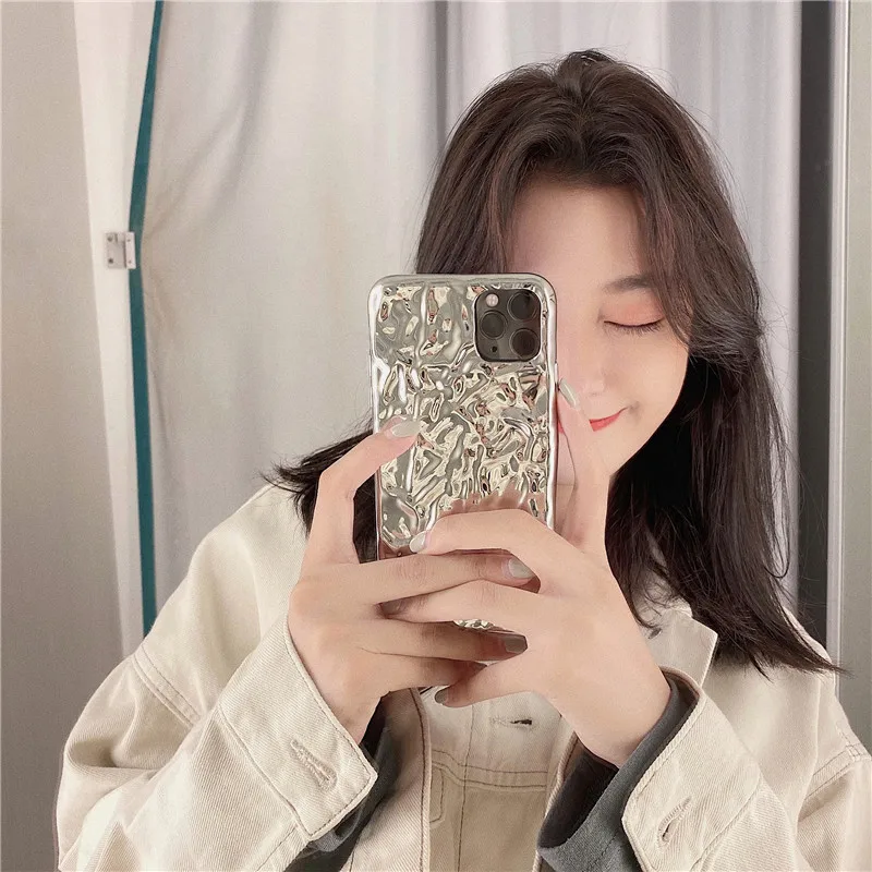 Luxury Electroplate Tin Foil Phone Case For iphone 14 Pro 13 12 7 8