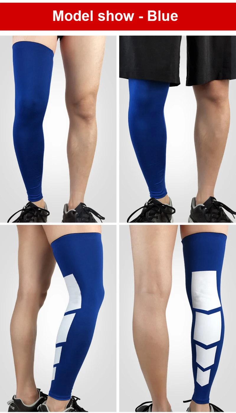 1 шт., унисекс, для бега, баскетбола, спортивный, компрессионный, до колена, для ног, для голени, эластичный бандаж, с длинным рукавом, защитная пленка