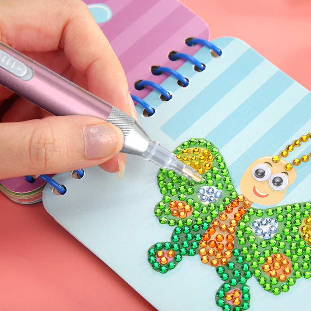 DIY Nails Painting Craft LED Lighting Point Drill Pen 5D Diamond
