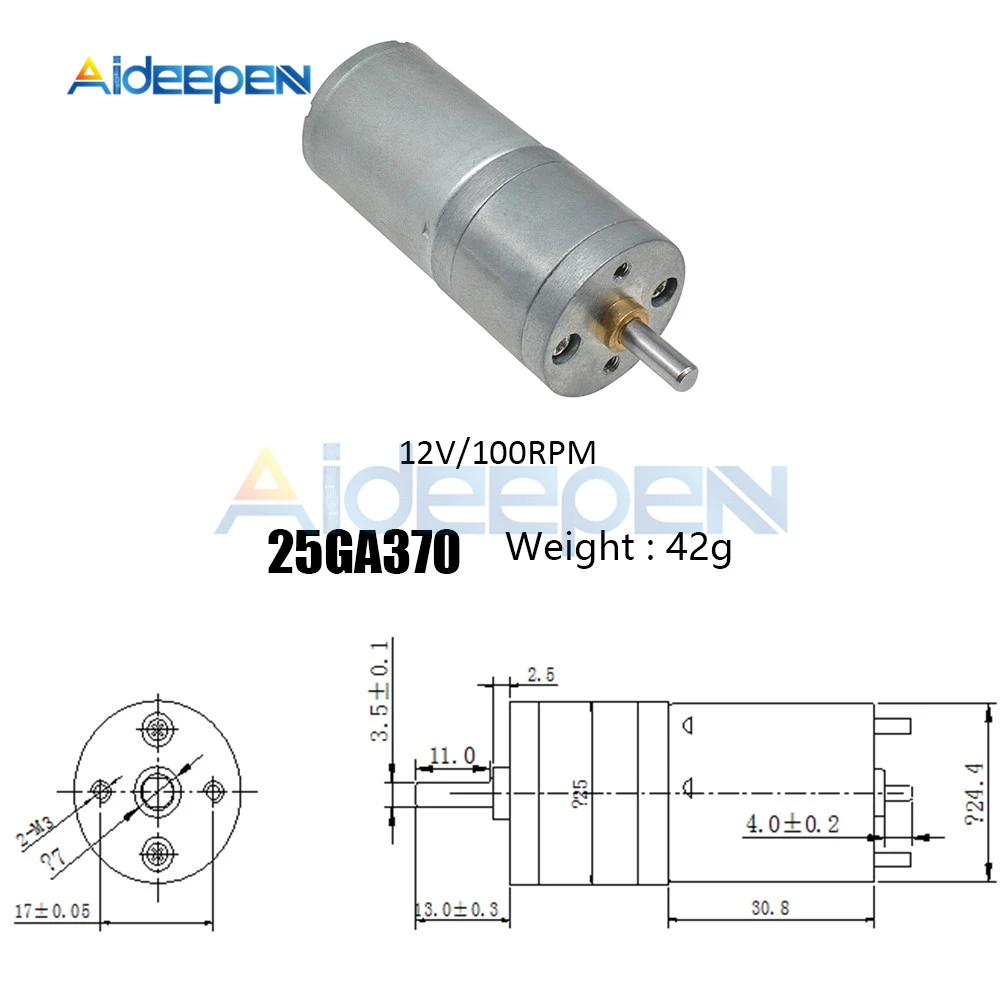 12V 100 RPM Motoriduttore in metallo a bassa velocità 25GA DC 25GA-370 da 25 mm per serratura elettronica 1 pz 12V 100 RPM Motoriduttore in metallo a bassa velocità 25GA DC 25GA-370 da 25 mm per serratura elettronica 1 pz