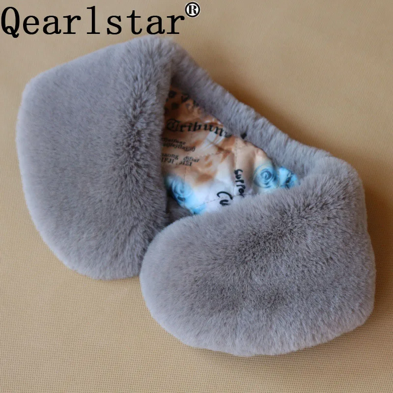 Qearlstar зимний искусственный меховой воротник из кролика рекс для курток с